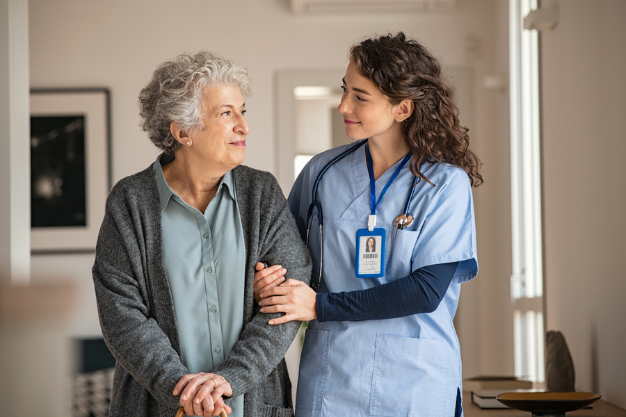 insured elderly with nurse